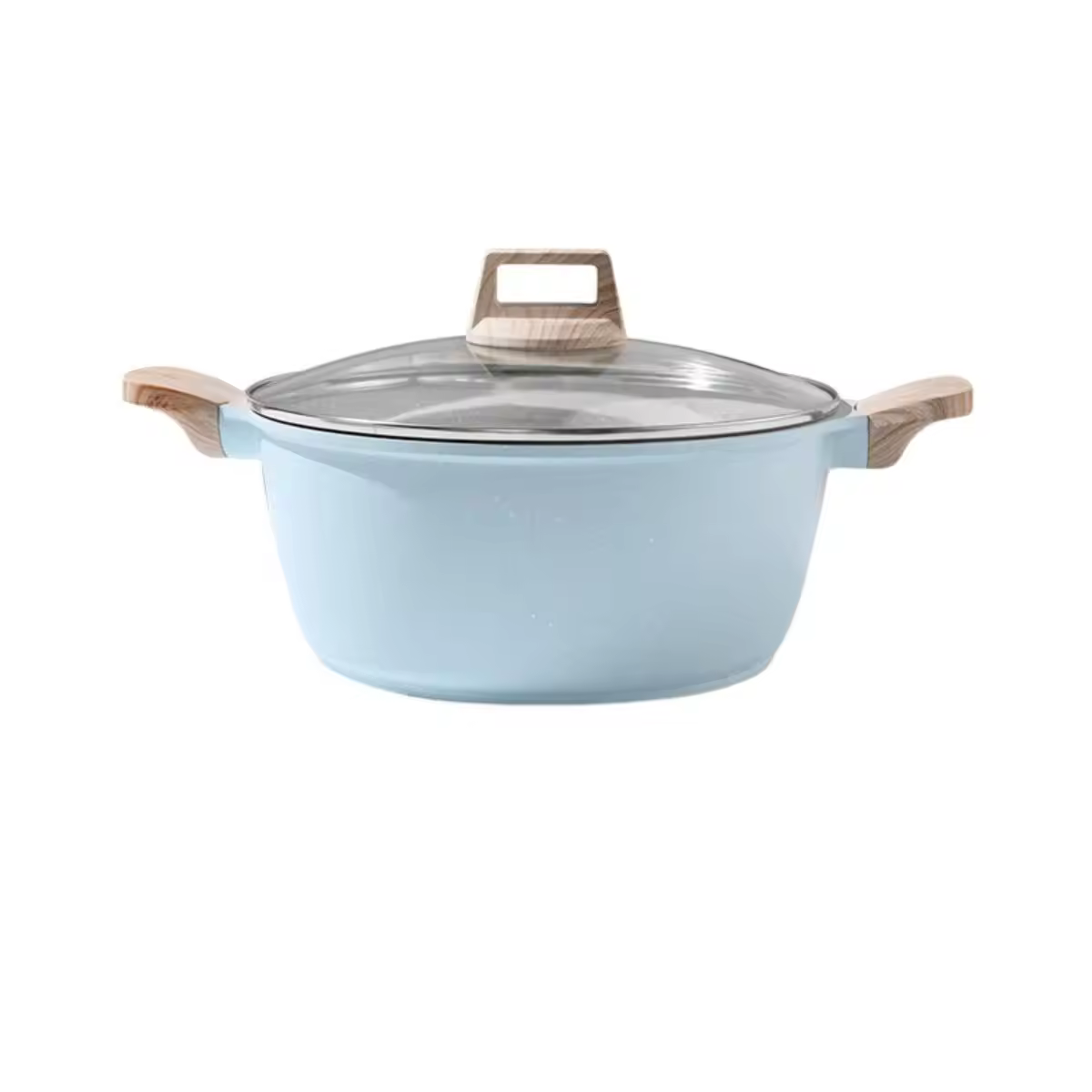 লিরপ্যান টু ইয়ার নন স্টিক গোলাকার ফ্ল্যাট বটম কিচেন কুকওয়্যার কাস্ট আয়রন স্টকপট