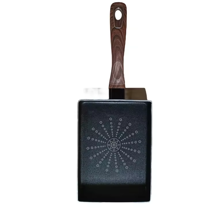 ঢাকনা দিয়ে বড় সেট কুকওয়্যার ডিপ নন স্টিক স্টিল ফ্রাই ফ্রাইং প্যান