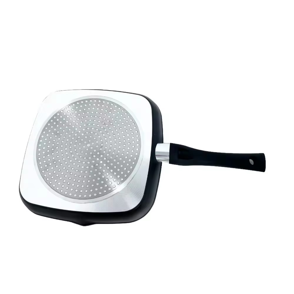 কুকওয়্যার আউটডোর গ্রানাইট লেপ ফ্রাইং প্যান স্কয়ার Bbq গ্রিল প্যান