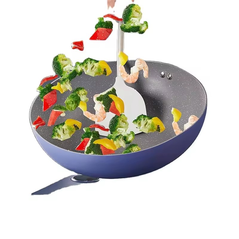 ভাজার নন স্টিক পাত্র গম চাল পাথর ভাজার পাত্র রান্নাঘরের রান্নার পাত্র পরিবারের ফ্ল্যাট বটম পাত্রের সম্পূর্ণ সেট