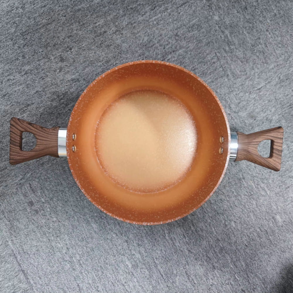 কাস্টমাইজড লোগো 24/26/28cm অ্যান্টি আঠালো সিরামিক ফুড উষ্ণ নন-স্টিক হোম হট পট ক্যাসারোল