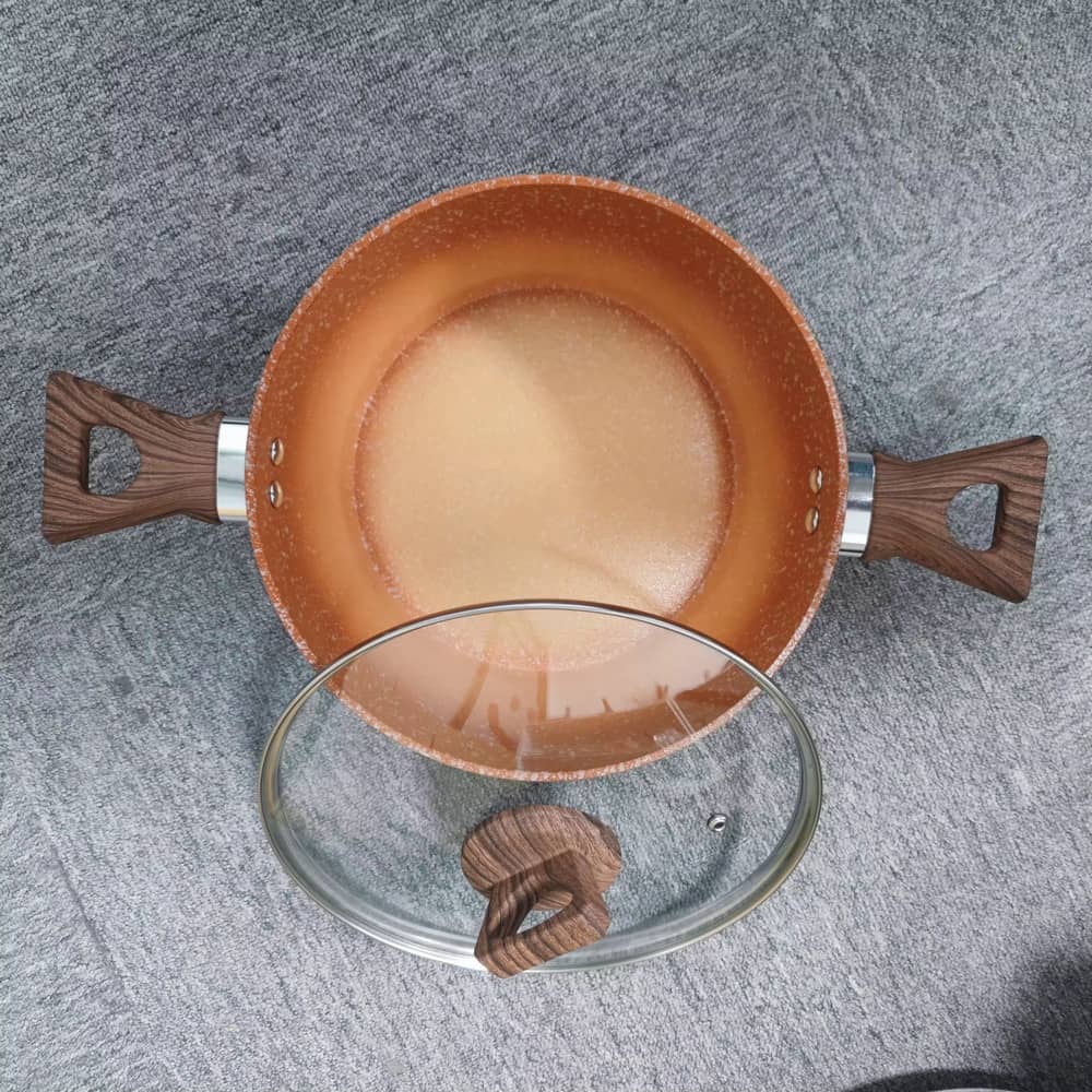 নন-টক্সিক ইনডাকশন বটম ননস্টিক ডাই কাস্টিং কুকিং পট ক্যাসেরোল স্টকপট নরম স্পর্শ সহ